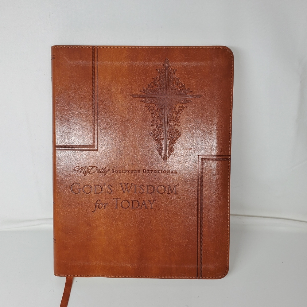 God's Wisdom For Today My Daily Scripture Devotional Leather Bound